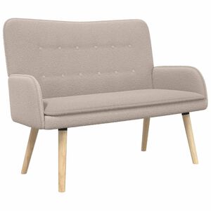 vidaXL 2-Sitzer Sofa Hellgrau 115 x 61 x 87 cm Boucl&eacute;