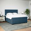 vidaXL Boxspringbett mit Matratze Blau 200x200 cm Samt