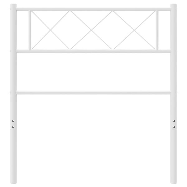 vidaXL Kopfteil Metall Weiß 75 cm