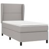 vidaXL Boxspringbett mit Matratze Hellgrau 90x190 cm Stoff
