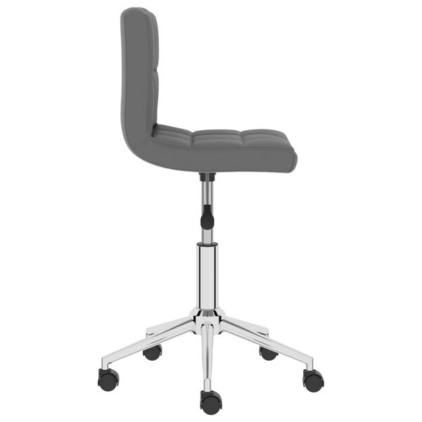vidaXL Esszimmerstuhl Drehbar Grau Kunstleder