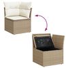 vidaXL Gartensofa-set mit Speicher 5 pcs Braun Poly-Rattan