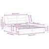 vidaXL Bettgestell ohne Matratze "Hvar" Hellgrau 180x200 cm Stoff