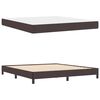 vidaXL Boxspringbett mit Matratze Dunkelbraun 180 x 200 cm Stoff