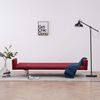 vidaXL Schlafsofa mit Armlehnen Weinrot Polyester