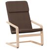 vidaXL Relaxsessel mit Hocker Dunkelbraun Stoff