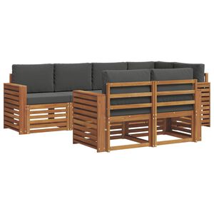 vidaXL Ecksofa Set 7 pcs Natur und Anthrazit Massivholz Akazie
