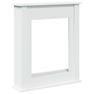 vidaXL Kaminumrandung Wei&szlig; 75x20x87,5 cm Holzwerkstoff