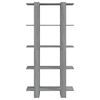 vidaXL Bücherregal/Raumteiler Grau Sonoma 80x30x160 cm Holzwerkstoff