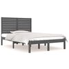 vidaXL Massivholzbett Grau 140x190 cm