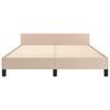 vidaXL Bettgestell mit Kopfteil ohne Matratze Cappuccino 140x200 cm