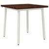 vidaXL 60 x 55 x 75 cm Massivholz Akazie Dunkelbraun und Wei&szlig;
