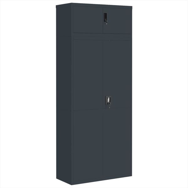 vidaXL Aktenschrank Anthrazit 90x40x220 cm Stahl
