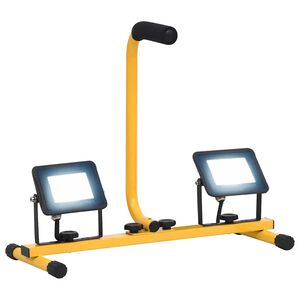 vidaXL LED-Fluter mit Handgriff 2x20 W Kaltwei&szlig;