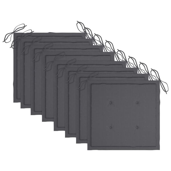 vidaXL Garten-Essst&uuml;hle mit Kissen 8 Stk. Massivholz Akazie