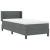 vidaXL Boxspringbett mit Matratze Dunkelgrau 200 x 80 cm Polyester