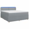 vidaXL Boxspringbett mit Matratze Hellgrau 140 x 200 cm Stoff