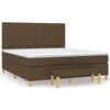 vidaXL Boxspringbett mit Matratze Dunkelbraun 160x200 cm Stoff