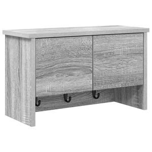 vidaXL Wandmontierter nachttisch mit T&uuml;r Graues Sonoma 50 x 20 x 30 cm