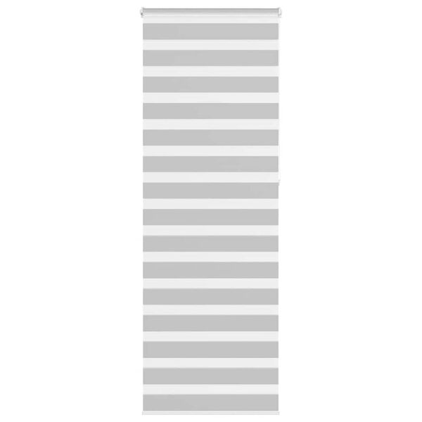 vidaXL Doppelrollo Hellgrau 90x230 cm Stoffbreite 85,9 cm Polyester