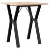 vidaXL Esstisch Y-Gestell 70x70x75 cm Massivholz Kiefer und Stahl