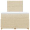 vidaXL Boxspringbett mit Matratze Creme 120x200 cm Stoff
