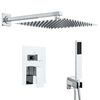 vidaXL Verborgenes Duschsystem (Quadrat) Silber Edelstahl 201
