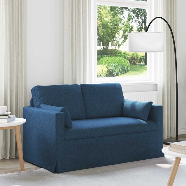 vidaXL Sofa Blau Gesamtabmessungen: 139 x 78 x 80 cm (B x T x H) Samt