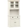vidaXL Highboard VIGO Wei&szlig; 78x40x175 cm Massivholz Kiefer