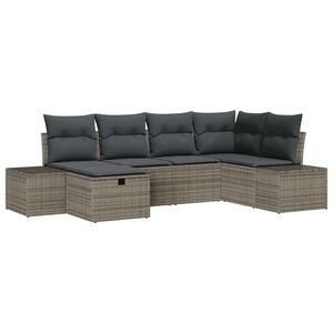 vidaXL Sofa Set 7 stk. Poly-Rattan