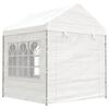vidaXL Pavillon mit Dach Weiß 15,61x2,28x2,69 m Polyethylen