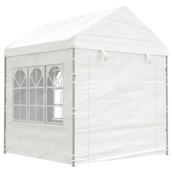 vidaXL Pavillon mit Dach Weiß 15,61x2,28x2,69 m Polyethylen