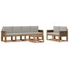 vidaXL Outdoor-Sofagarnitur mit Kissen 6 pcs Nat&uuml;rlich und Hellgrau