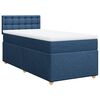 vidaXL Boxspringbett mit Matratze Blau 100x200 cm Stoff