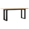 vidaXL Couchtisch O-Gestell 110x40x45,5 cm Massivholz Kiefer Stahl