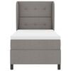 vidaXL Boxspringbett mit Matratze mit Kopfteil Taupe 90 x 190 cm Stoff