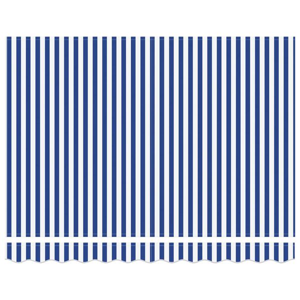 vidaXL Einziehbare Markise Blau und Wei&szlig; 350 x 250 cm