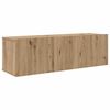 vidaXL TV-Schrank-Set Wandmontiert 6 pcs Artisan-Eiche Holzwerkstoff