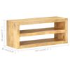 vidaXL TV-Schrank 107x35x45 cm Mango Massivholz