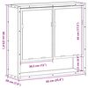 vidaXL Bad-Spiegelschrank Grau Sonoma 65x20x60 cm Holzwerkstoff