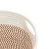 vidaXL Aufbewahrungskörbe 2 Stk. Braun und Weiß Ø24x18 cm Baumwolle