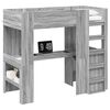 vidaXL Etagenbettgestell mit Schreibtisch Graues Sonoma 80 x 200 cm