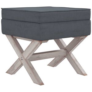 vidaXL Hocker mit Stauraum Dunkelgrau 45x45x49 cm Samt