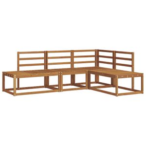vidaXL Outdoor-Sofagarnitur 4 St&uuml;ck Natur Massivholz Akazie