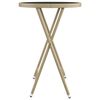 vidaXL 3-tlg. Bistro-Set Poly Rattan und Hartglas Beige