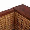 vidaXL 3-tlg. Sofagarnitur mit Auflagen Braun Natur Rattan