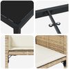vidaXL Garten Essgruppe mit Kissen 5 pcs Beige Poly-Rattan