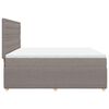 vidaXL Boxspringbett mit Matratze Taupe 200x200 cm Stoff