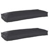 vidaXL Palettenkissenset 2 pcs Schwarz 100 x 40 x 8 cm Oxford-Stoff