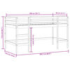 vidaXL Kinderhochbett mit Leiter Weiß 80x200 cm Massivholz Kiefer